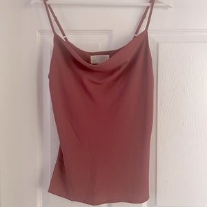 Sold 🚫Cowl neck rust rose cami tank